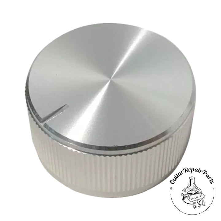 Aluminum Knob, 1.25" Diameter, Positive Grip, Notched indicator - Aluminum