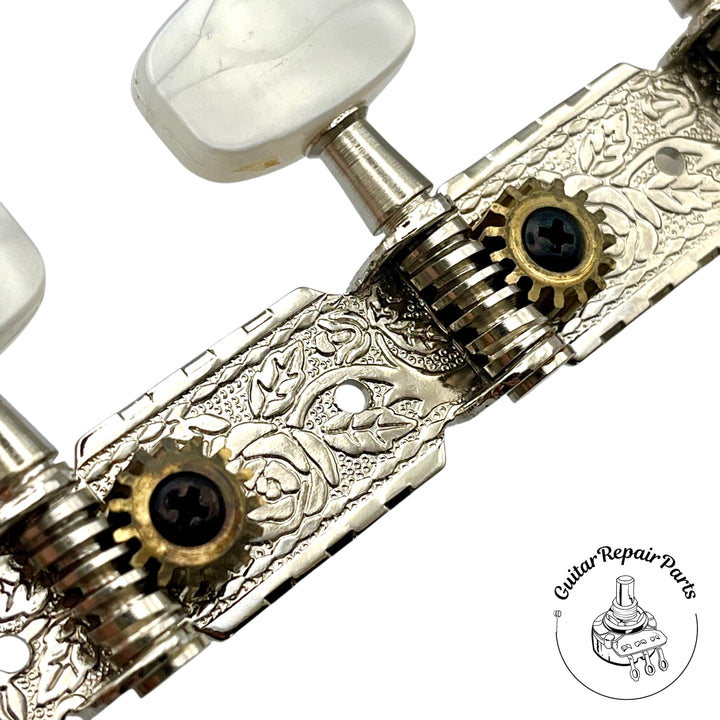 Alvarez Classical Guitar Tuning Key Set - Nickel / Pearloid (B-Stock)