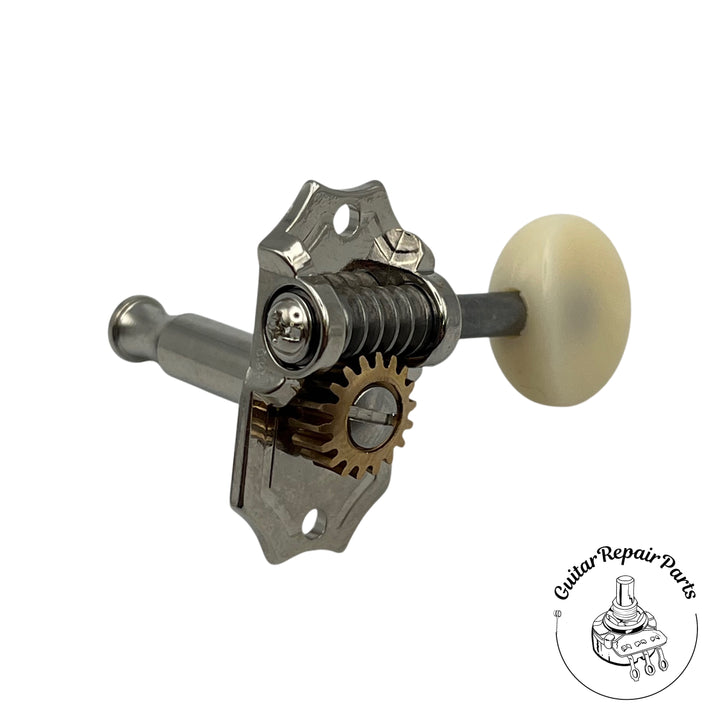 Kluson KP-3V-NP Prestige Vertical Mount 3x3 Open Gear, 18:1 - Nickel / Parchment