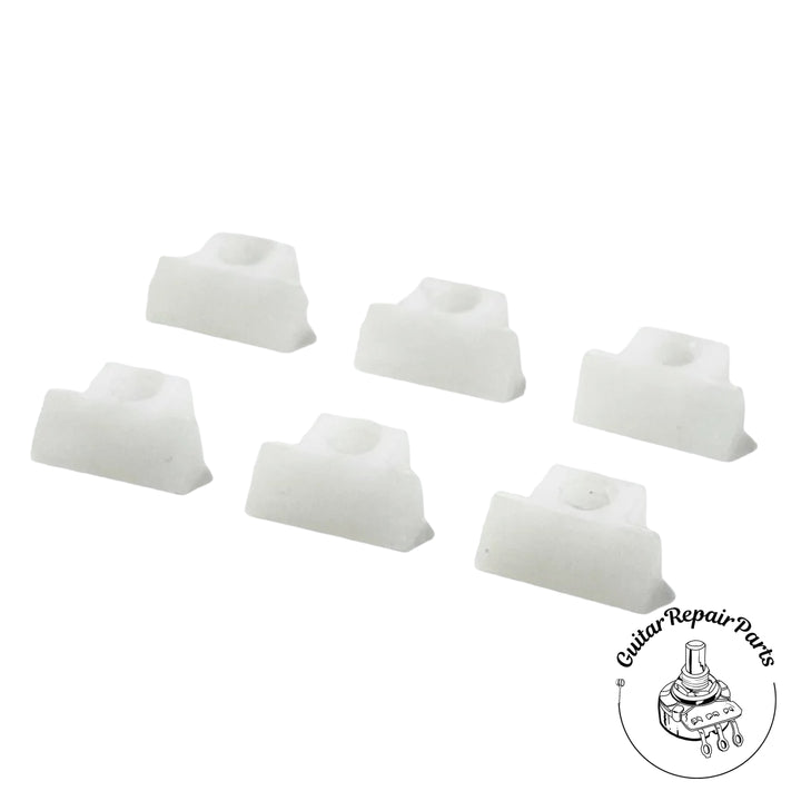 Replacement Saddles For Wired ABR-1 Bridge 4-40 Thread (6 pcs) - White Nylon