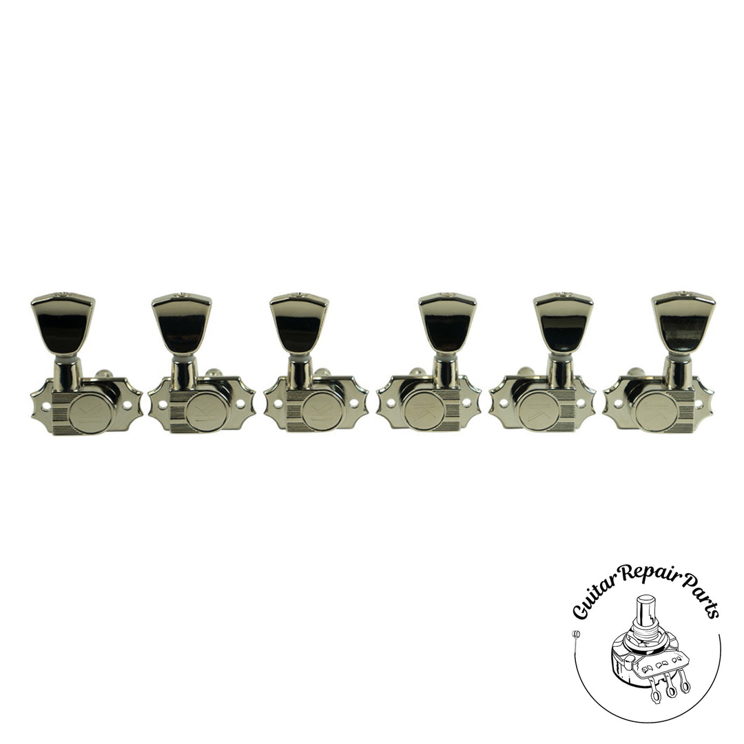 Kluson Revolution G-Mount Tuning Machine Keys, KRG-3-N - Nickel w. Metal Keystone