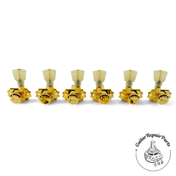 Kluson KRGL-3-GP Revolution G-Mount Locking Tuning Machines - Gold