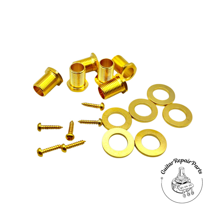 Grover Mid-Size Rotomatic Guitar Tuning Machine Keys, 3x3 - Gold/Black (B-Stock)