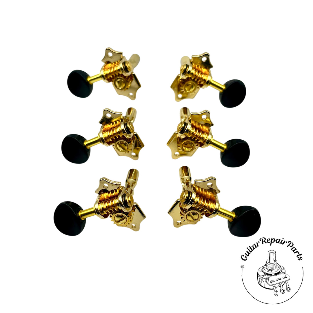 Alvarez Guitar Tuning Key Set For Slot Headstock Steel String - Gold