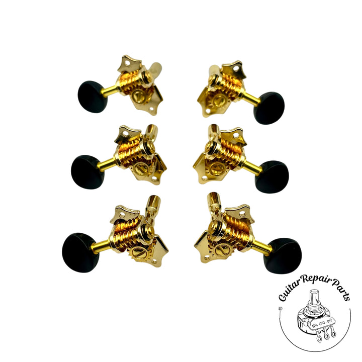 Alvarez Guitar Tuning Key Set For Slot Headstock Steel String - Gold