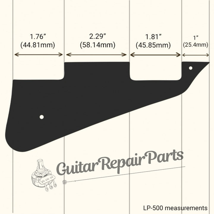 Plastic Pickguard For Gibson Les Paul Standard Or Les Paul Custom - Cream