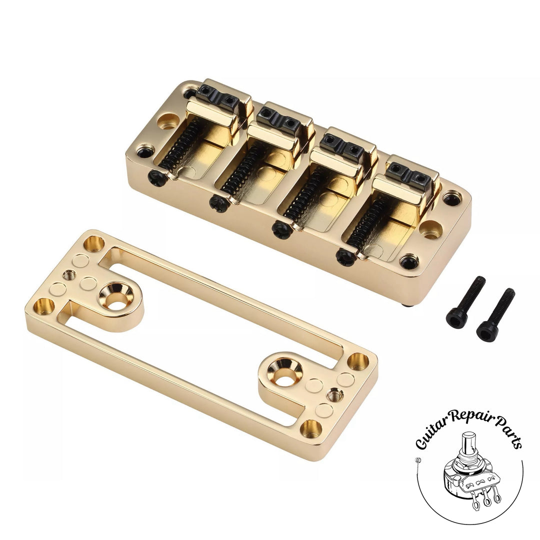 Warwick 2-Piece 3D Bridge & Tailpiece, 4-String, SP W 30116 4G - Gold