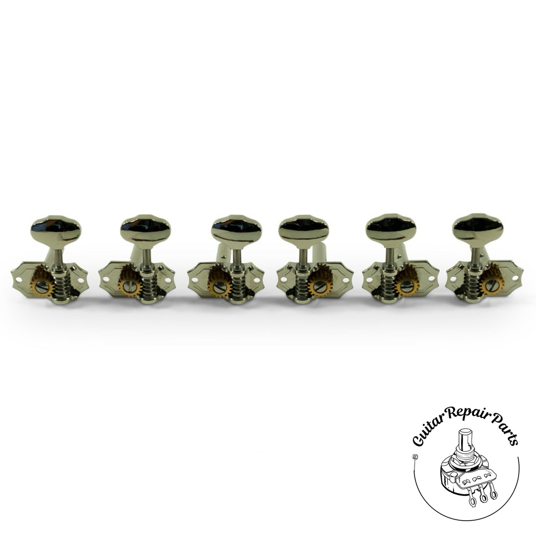 Kluson KP-3H-NOR Prestige Horizontal Mount 3x3 Open Gear 18:1 Ratio - Nickel