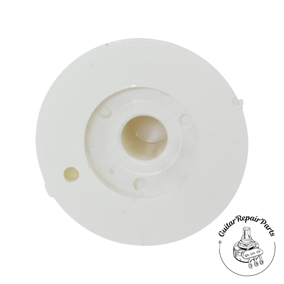 Plastic "Witch Hat" Tone Knob, Skirted, set screw - White