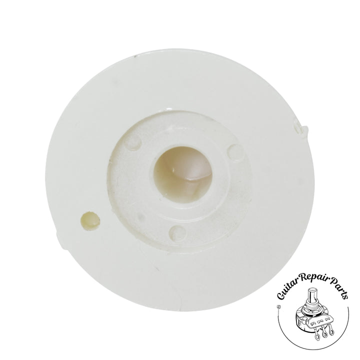 Plastic "Witch Hat" Tone Knob, Skirted, set screw - White