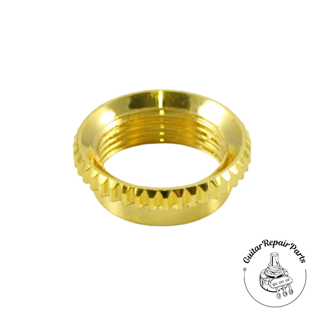 Extended Deep Round Nut For Switchcraft / SAE Thread Toggle Switches - Gold