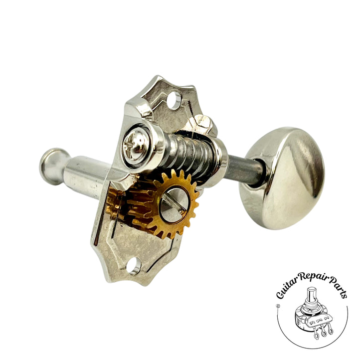 Kluson KP-3V-NMO Prestige Vertical Mount 3x3 Open Gear, 18:1 - Nickel