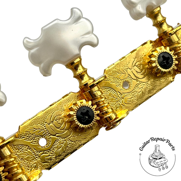 Alvarez Classical Guitar Tuning Key Set - Gold / Pearloid (B-Stock)