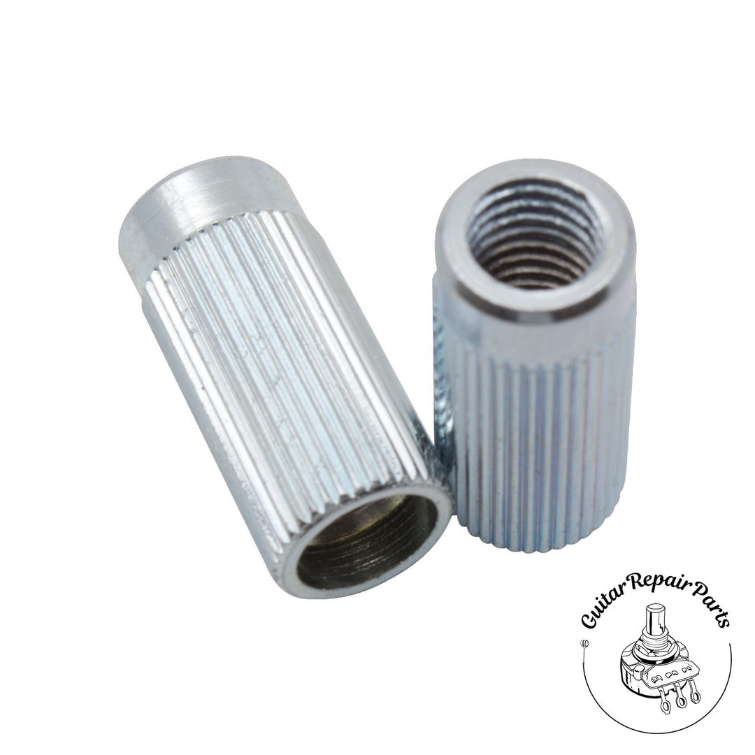 Stop Tailpiece Anchor Bushing Set, Metric M8 Thread, Fine Knurl - Zinc