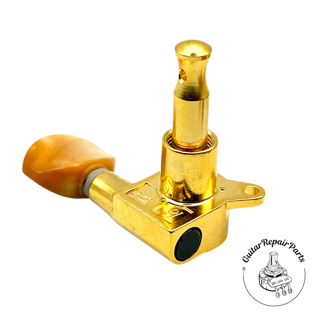 Takamine TPK0542 12-String Guitar Tuning Keys (12 pcs) - Gold w. Orange Button