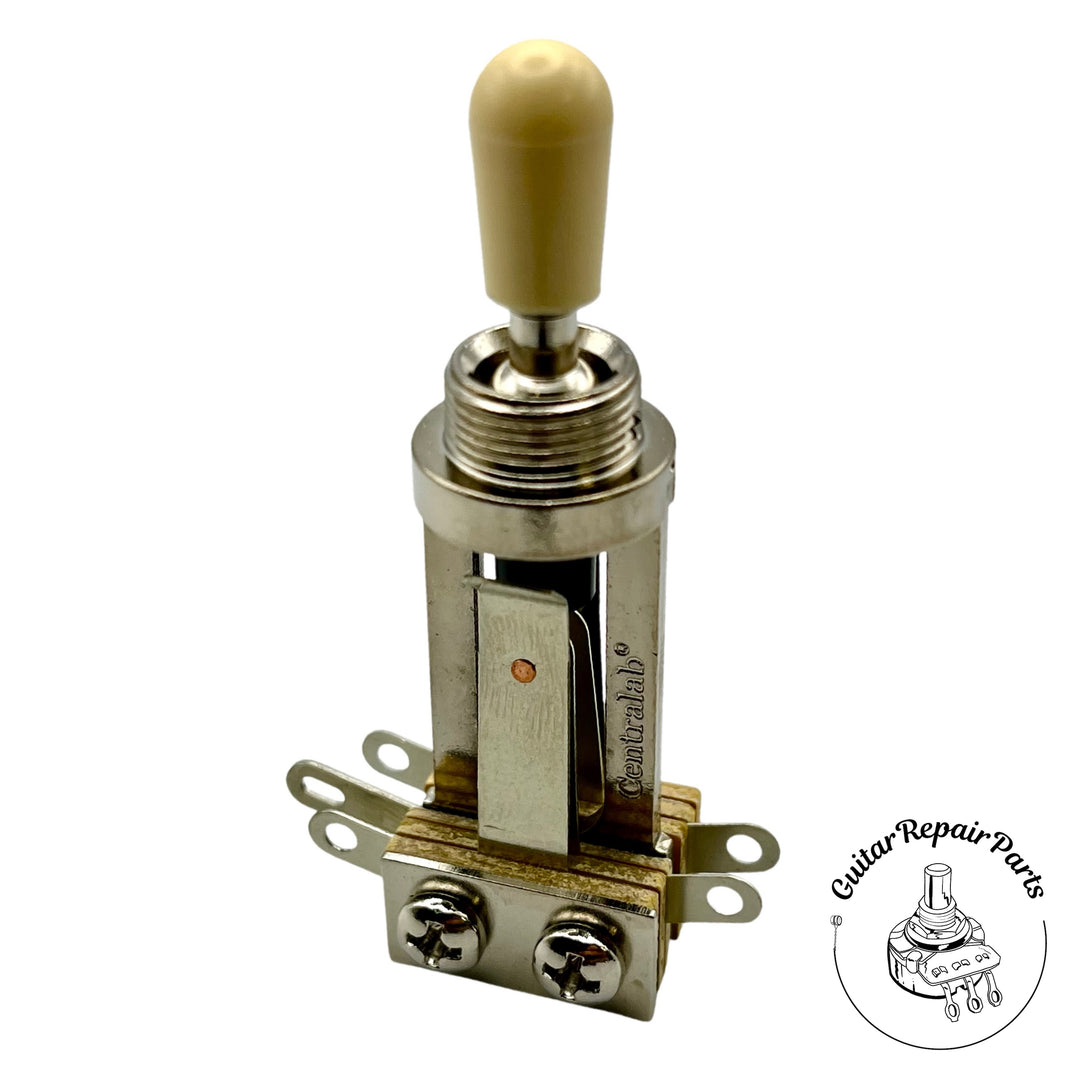 Centralab 3 Position Pickup Selector Toggle Switch, Long Frame, Tall - Nickel