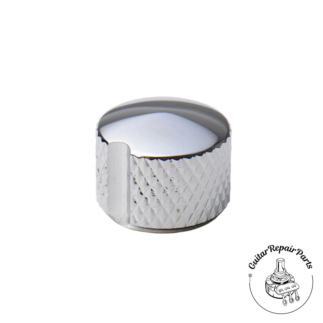 Goldo Deluxe Small Brass Knob, w. Set Screw (1 pc) - Chrome