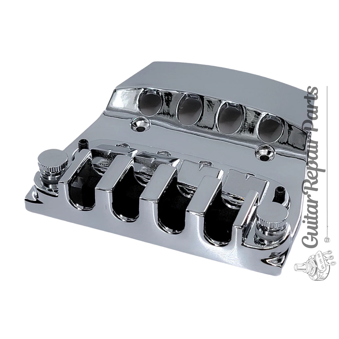 Bridge and Tailpiece for Rickenbacker 4 String Basses - Chrome