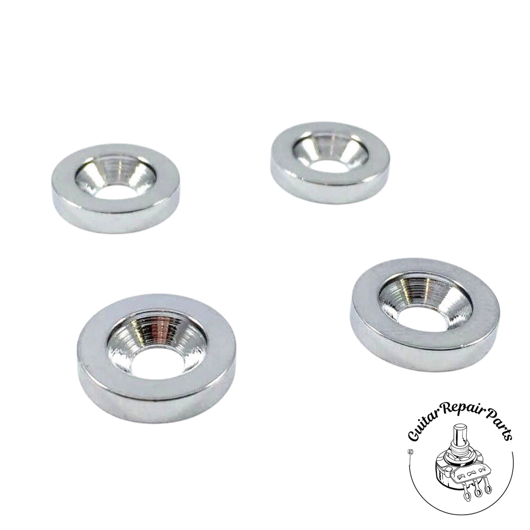 Bushings For Bolt-On Neck Joint Screw Installation (4 pcs.) - Chrome