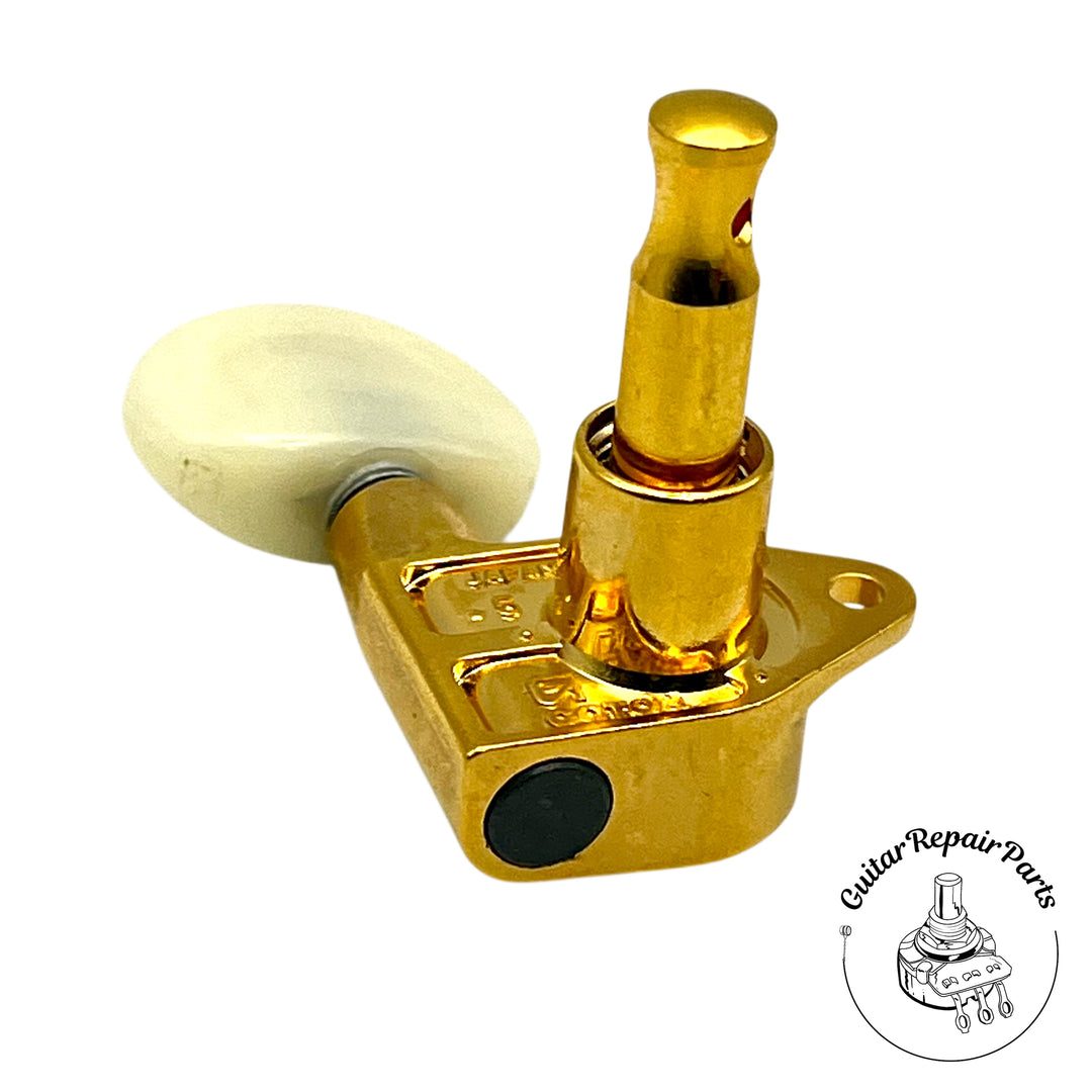 Takamine TP0518 Guitar Tuning Keys, Gotoh SG301 (6 pcs) - Gold w. Pearl Button