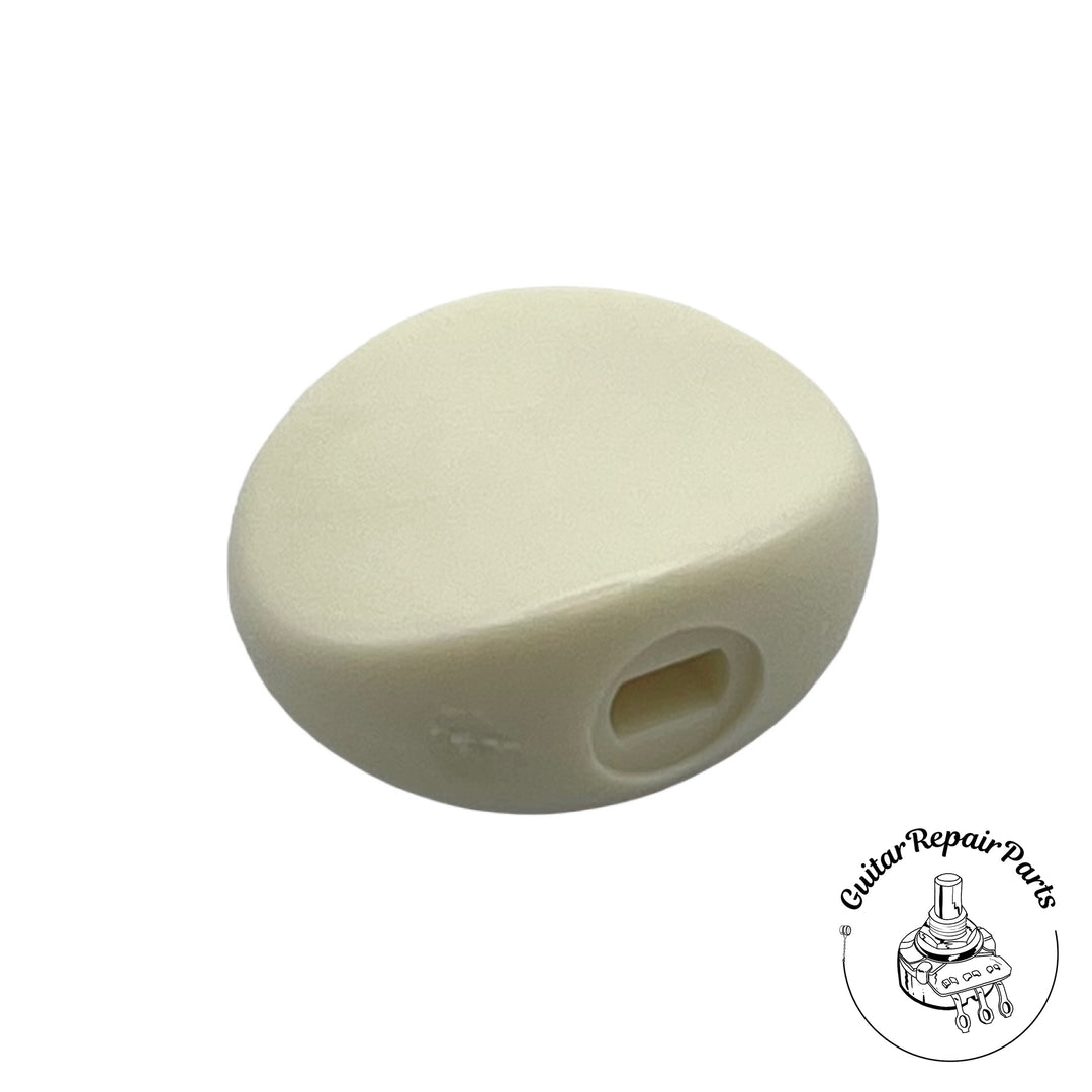 Plastic Melt-On Oval Button For Guitar Tuning Machines (1 pc) - Off-White