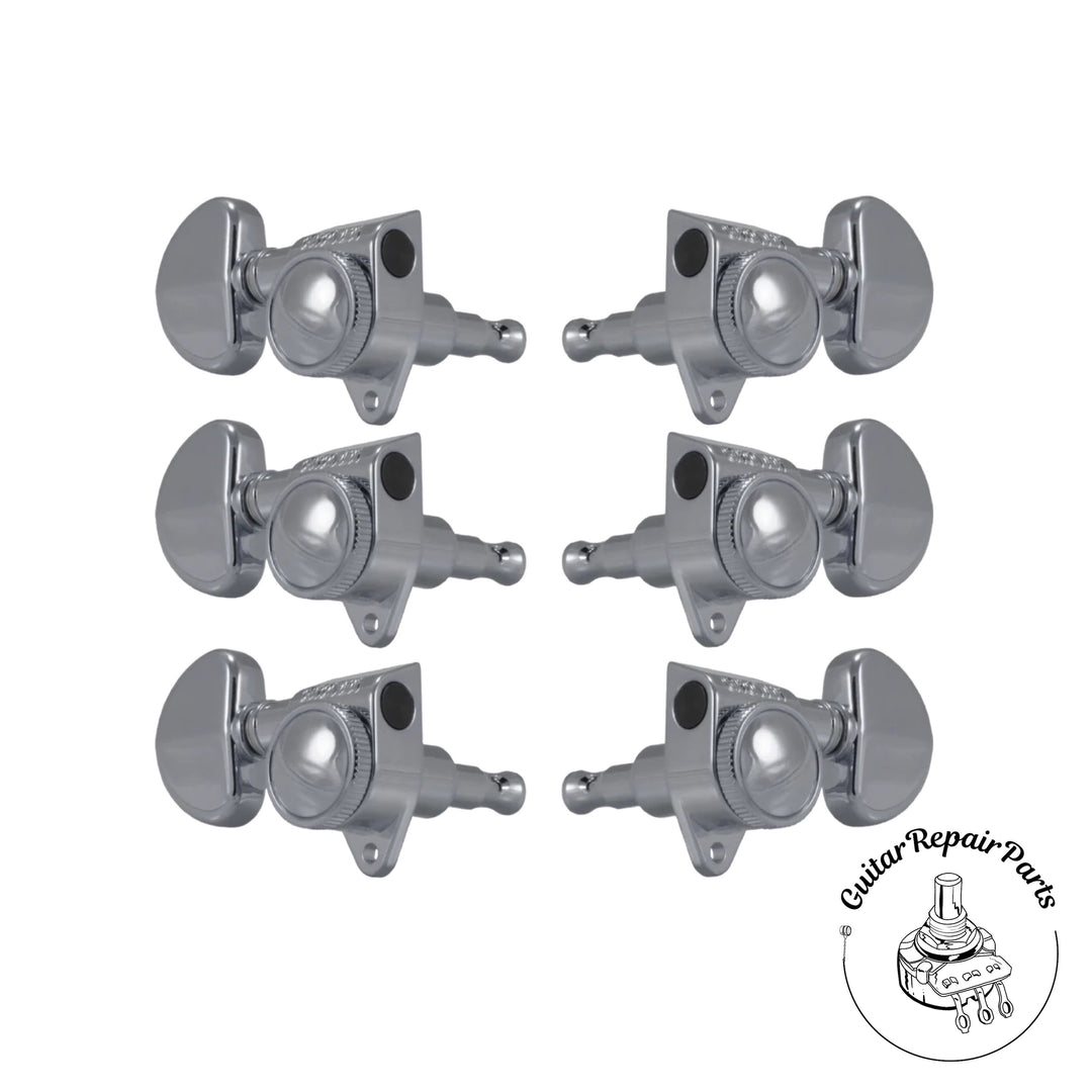 Grover 502 Series Roto-Grip Locking Rotomatic Tuning Machines 3x3 - Chrome