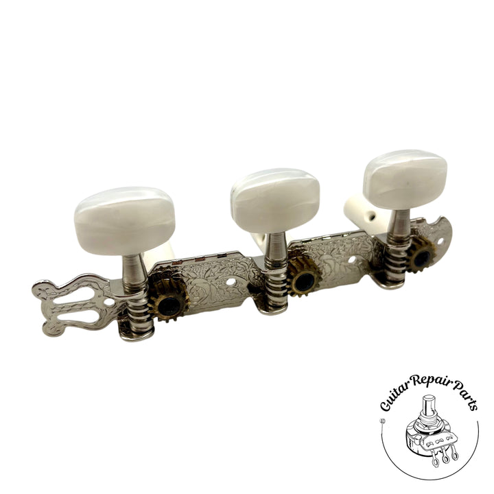 Alvarez Classical Guitar Tuning Key Set - Nickel / Pearloid (B-Stock)