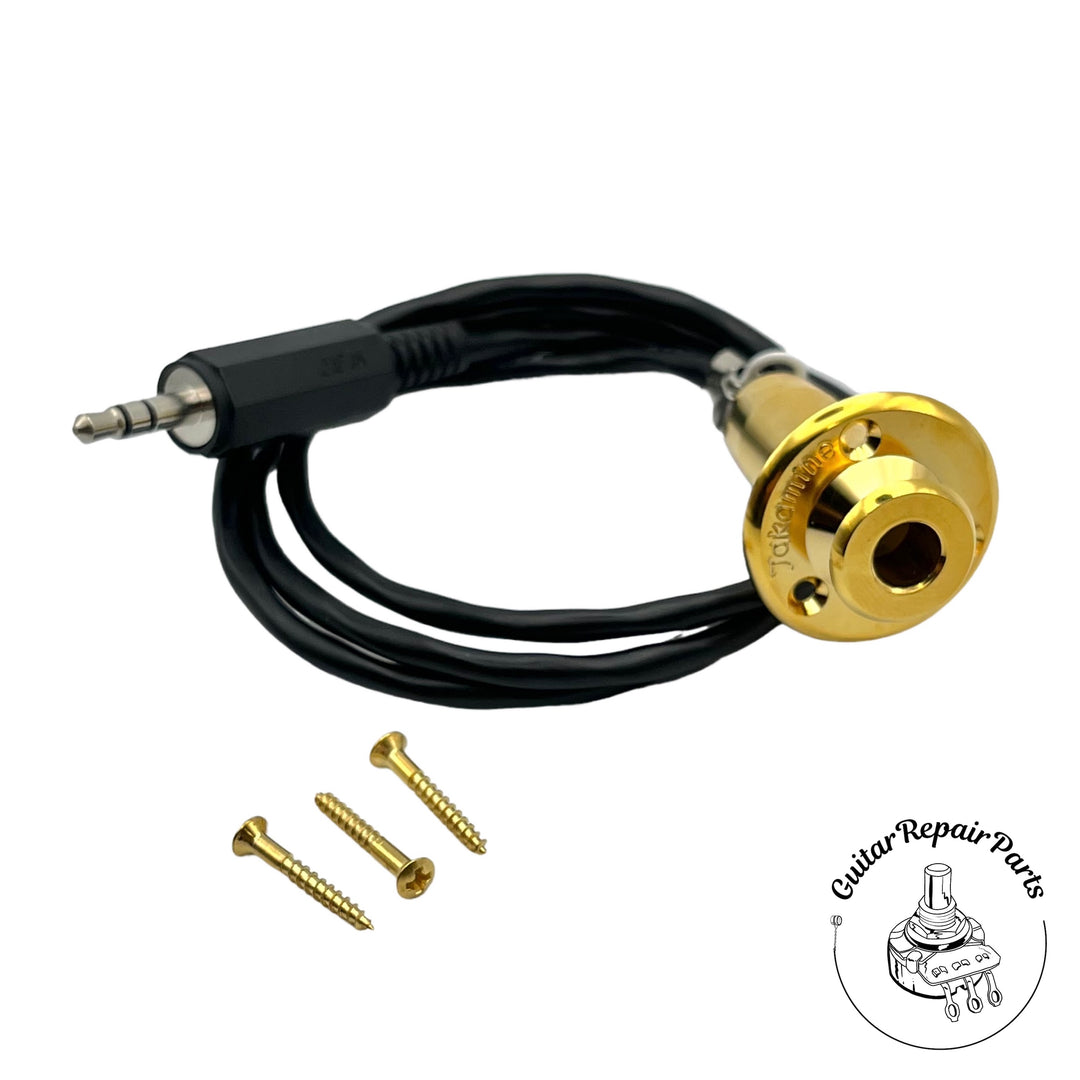 Takamine TP0808G Pro Series Pre-wired Endpin Jack Assembly - Gold