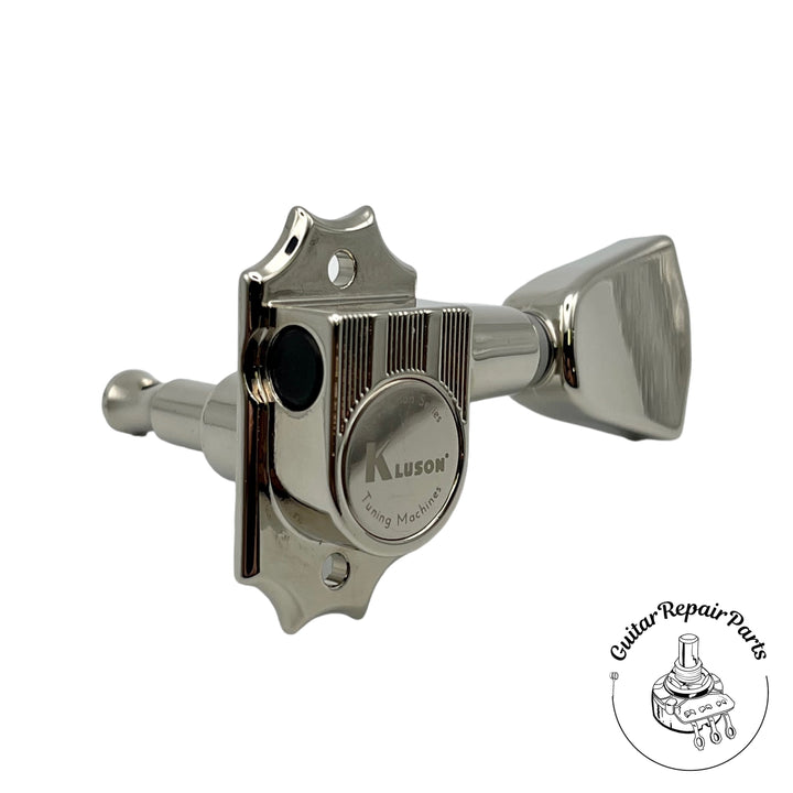 Kluson Revolution G-Mount Tuning Machine Keys, KRG-3-N - Nickel w. Metal Keystone