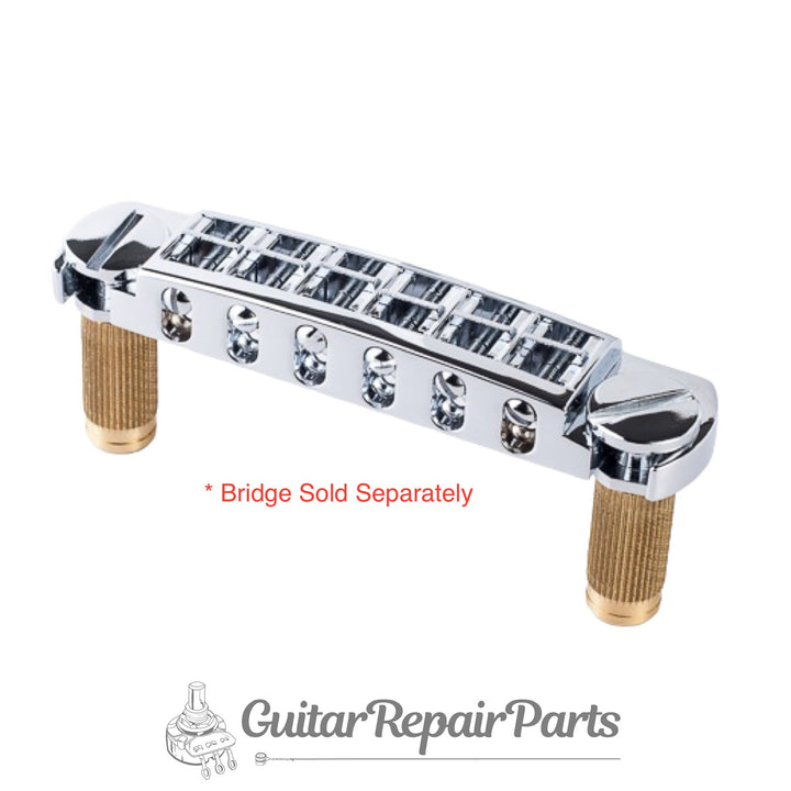 TonePros SPRS2-G Locking Stop Tailpiece / Wraparound Bridge Studs, SAE - Gold