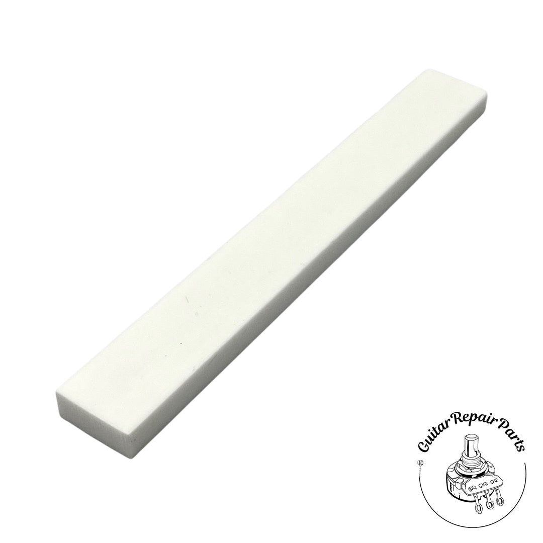 Corian Acoustic Guitar Saddle Blank, 3.5" x .43" x .14" - White