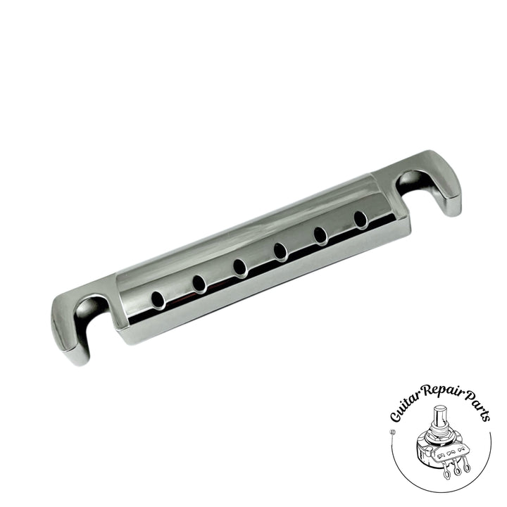 Lightning Guitars Reduced Break-Angle Non-Top-Wrap Stop Tailpiece - Chrome
