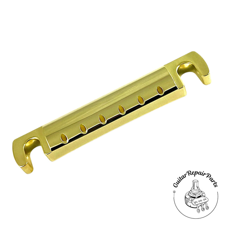 Lightning Guitars Reduced Break-Angle Non-Top-Wrap Stop Tailpiece - Gold