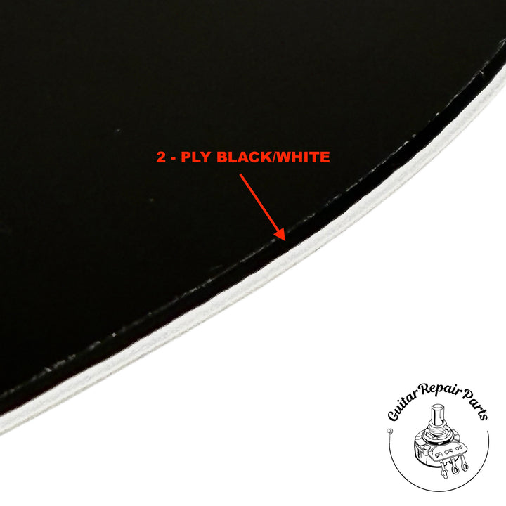 Takamine TP0307 Plastic Pickguard For Pro Series Acoustic Guitar - Black/White