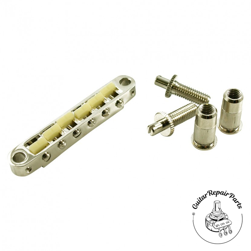 TonePros TPFG-N Locking Nashville TuneOMatic "G Formula" Saddles, Metric Post - Nickel