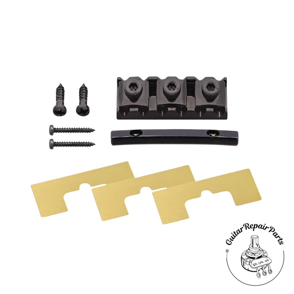 Gotoh GHL-2B Locking Nut, 43mm, Top-Mounted, For 6-String Guitar - Black