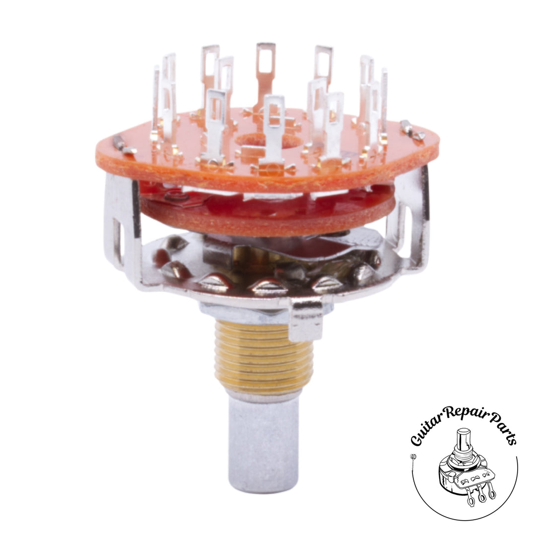 6 Position, 2 Pole, Rotary Selector Switch (1pc)