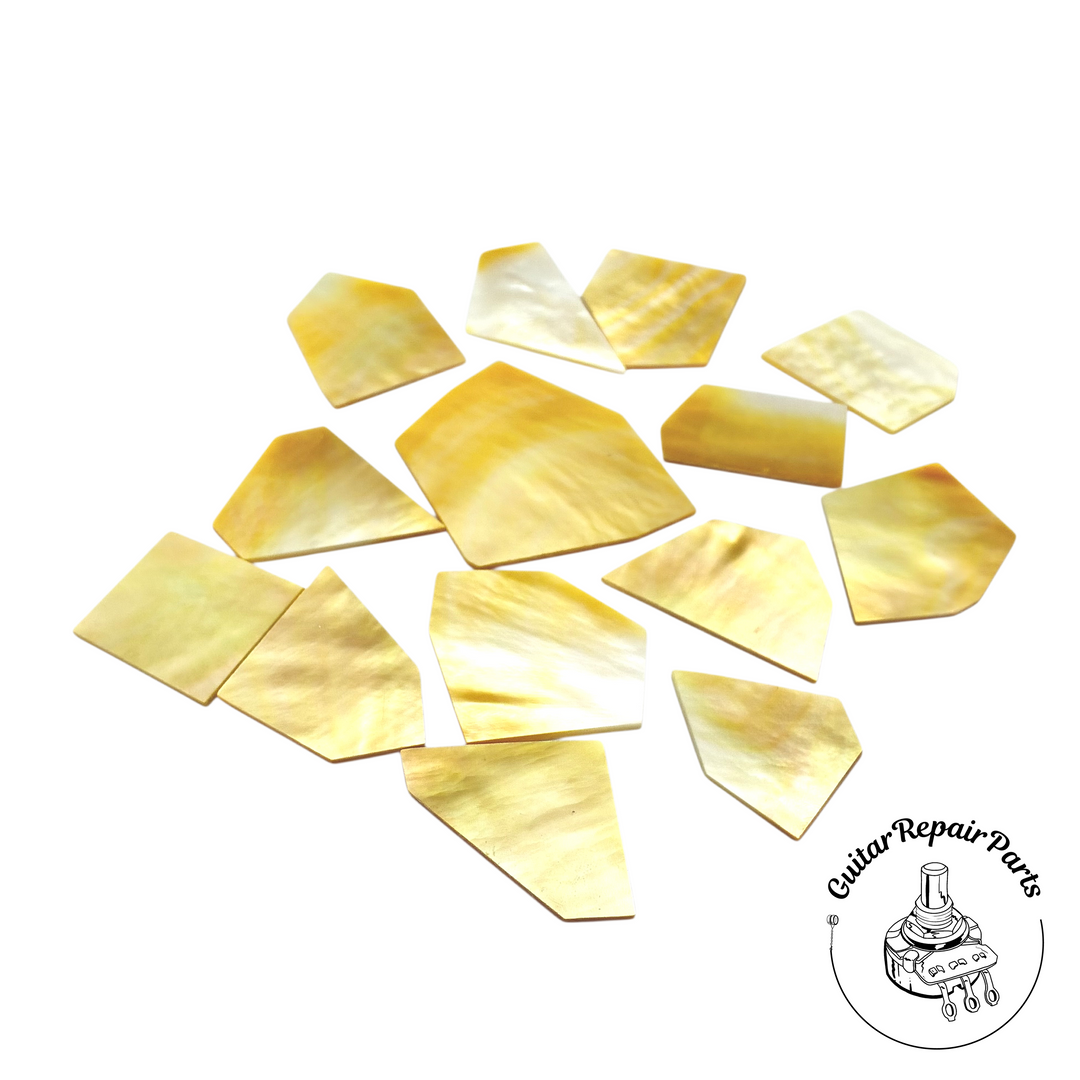 Gold & White Mother of Pearl / MOP Inlay Blanks - 1oz.