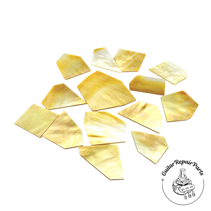 Gold & White Mother of Pearl / MOP Inlay Blanks - 1oz.
