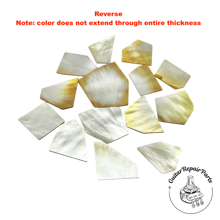Gold & White Mother of Pearl / MOP Inlay Blanks - 1oz.