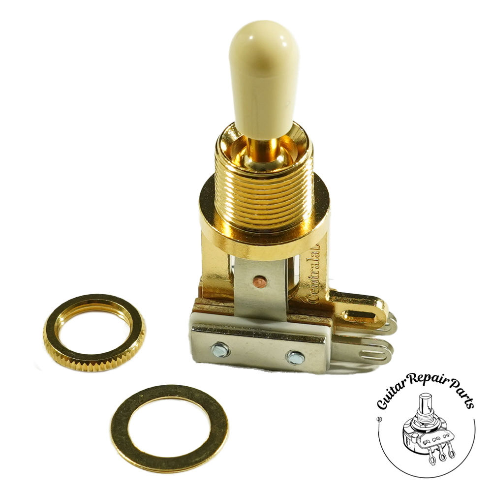 Centralab 3 Position Selector Toggle Switch, Short Frame, In-line Terminals