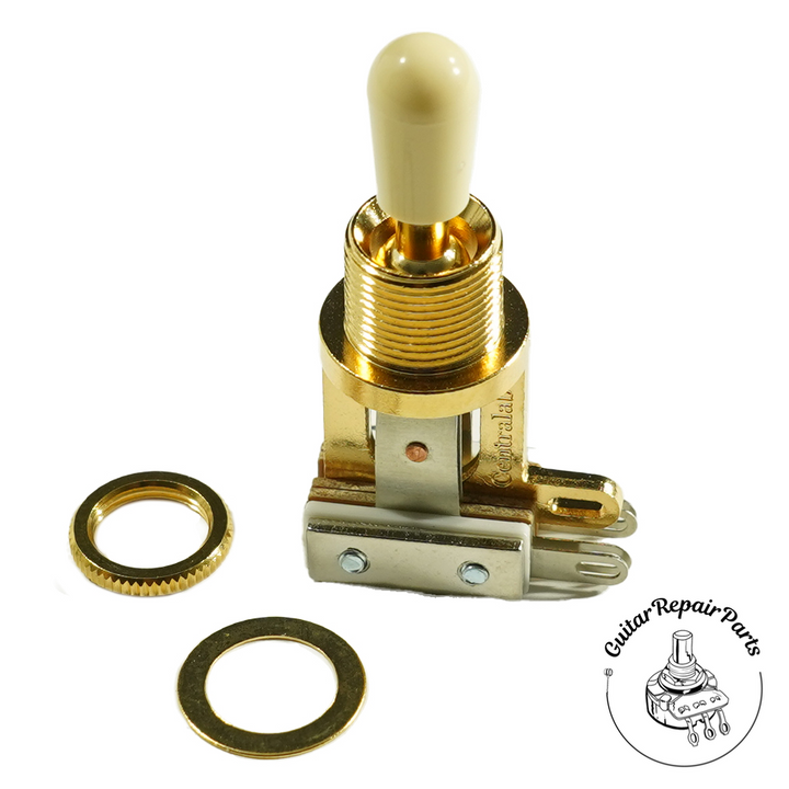 Centralab 3 Position Selector Toggle Switch, Short Frame, In-line Terminals