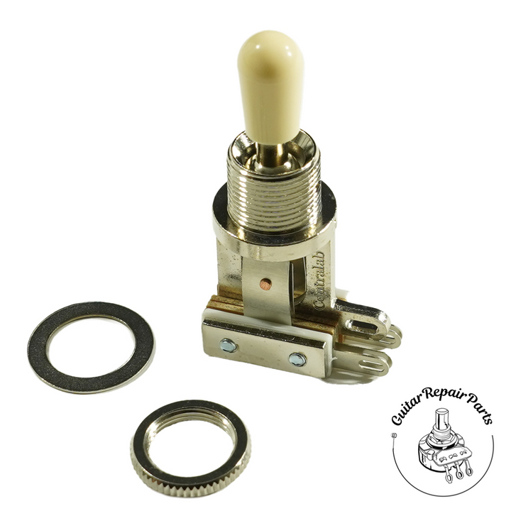 Centralab 3 Position Selector Toggle Switch, Short Frame, In-line Terminals