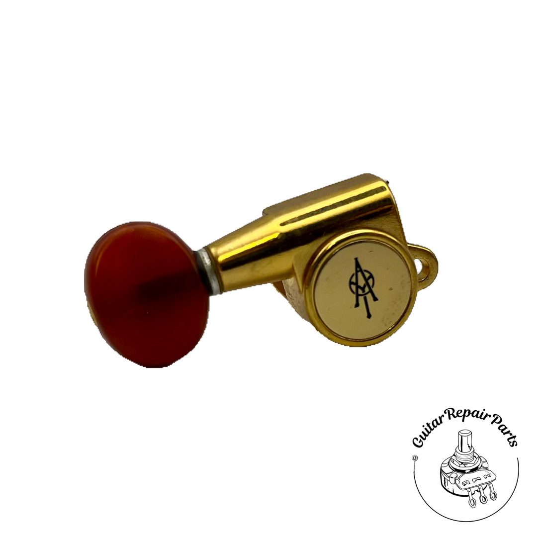 Alvarez 12-String Guitar Tuning Keys (12 pcs) - Gold w. Red Button