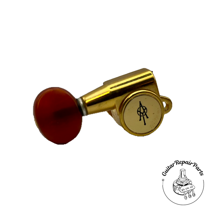Alvarez 12-String Guitar Tuning Keys (12 pcs) - Gold w. Red Button