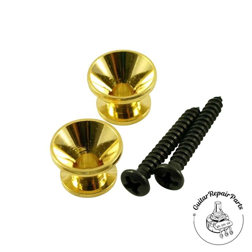 Guitar Strap Button Set Of 2 - Gold