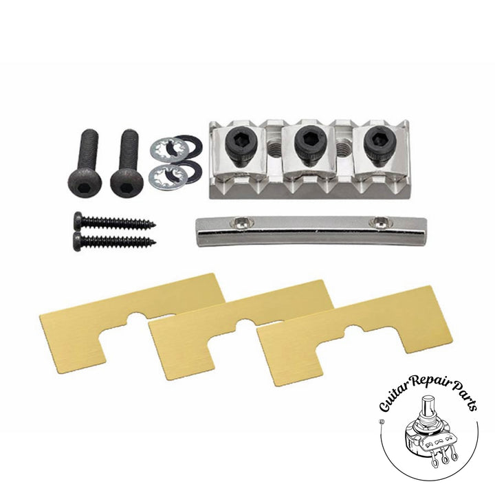 Gotoh GHL-1 C Locking Nut, 43mm, Rear-Mounted, For 6-String Guitar - Chrome