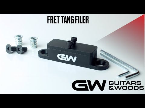G&W Fret Tang Filer Jig w. 5 Brass Radius Inserts