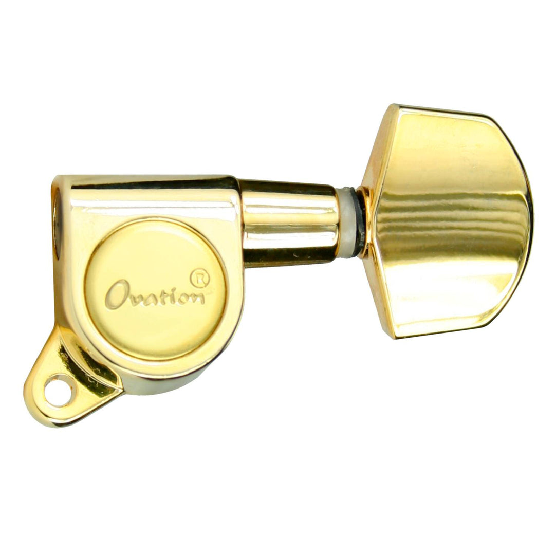 Ovation Guitar Tuning Machine Keys w. Logo 3x3 Large Button - Gold