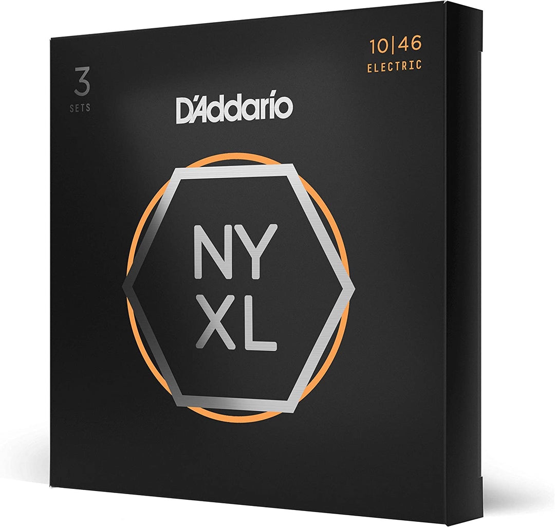 DAddario NYXL1046-3P Nickel Wound Electric Guitar Strings, Regular Light 3-pack